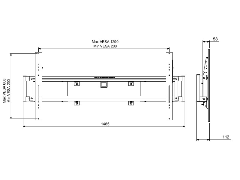 SMS Monitorständer C5-31U007-2-C-0 Maße VESA