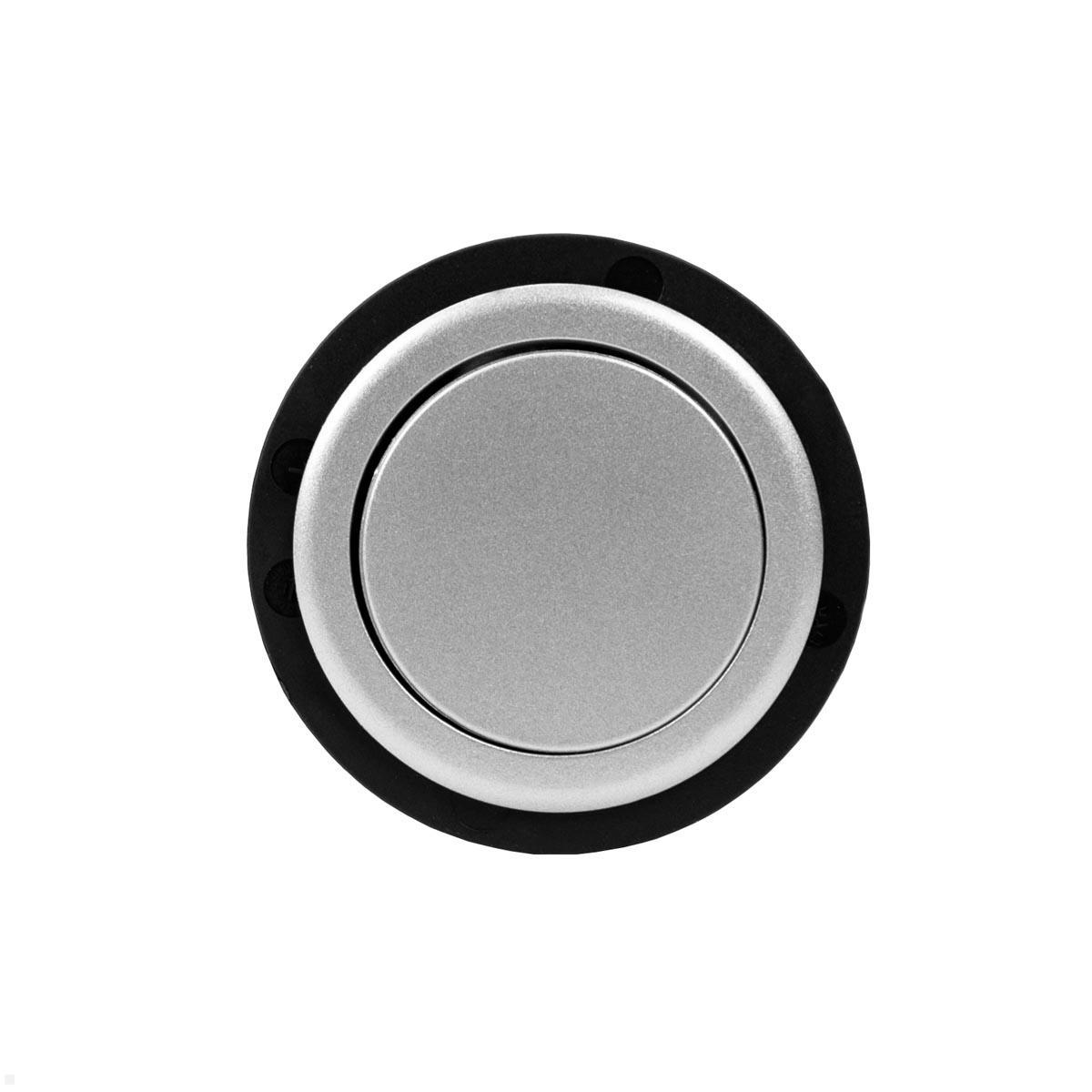 TecLines TVS009S versenkbare 3-fach Steckdosenleiste mit 2x USB, silber - Deckel