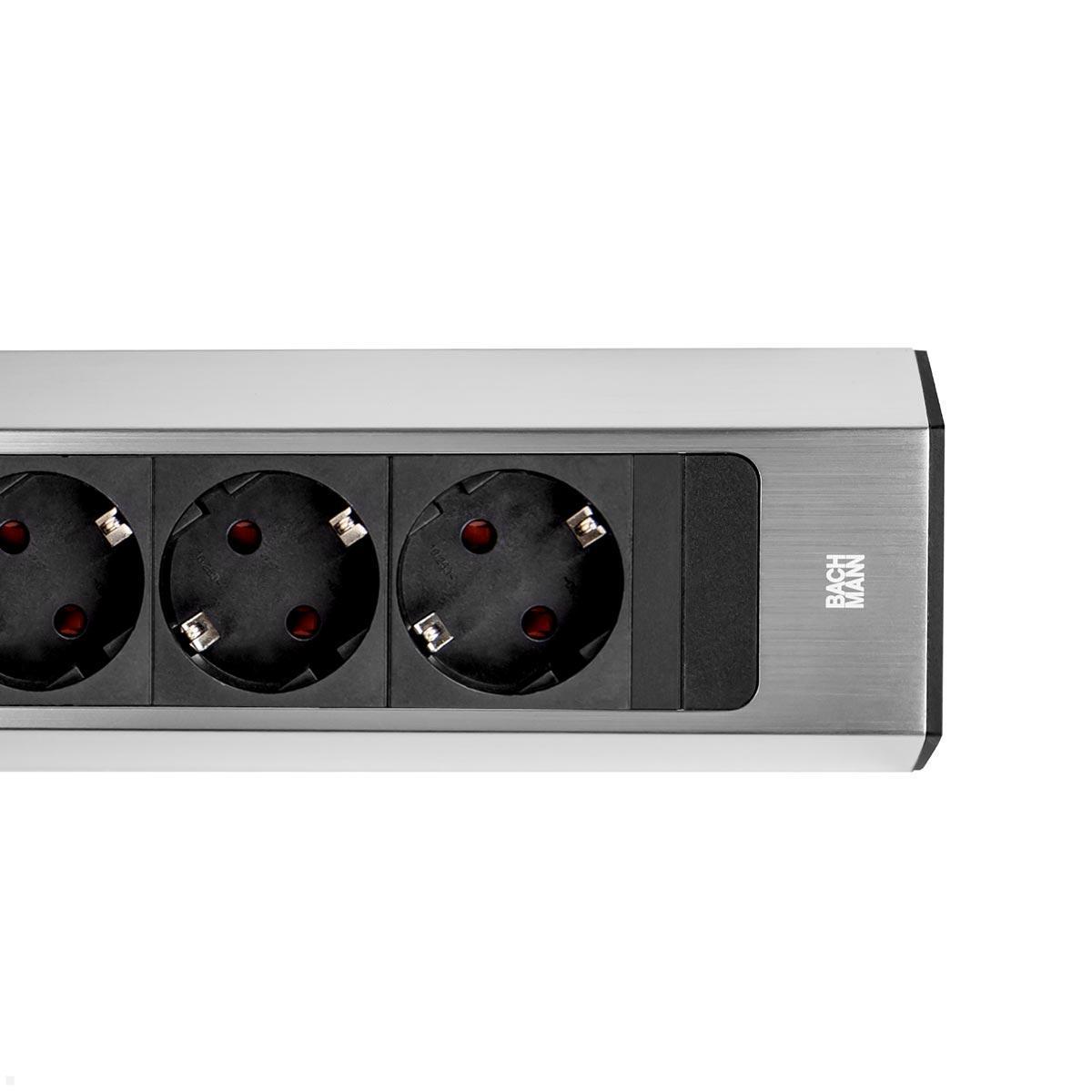 Bachmann CASIA 2 3x Steckdose (932.000) Edelstahl-Optik, kurz, Detail 