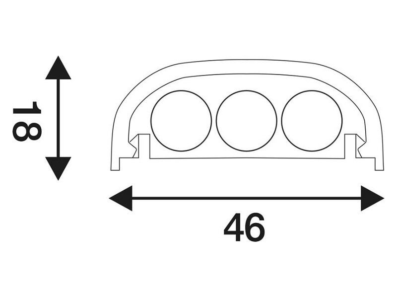 NewStar NS-CC050 Kabelabdeckung, silber Maße