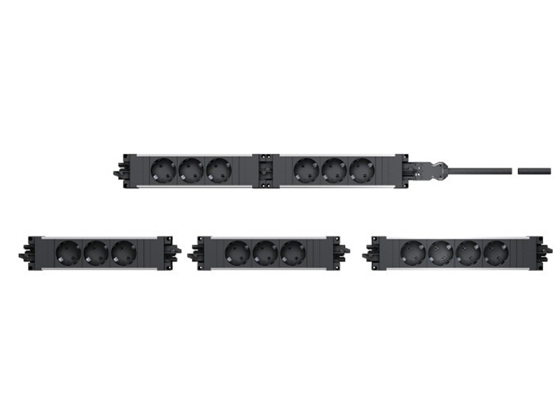 Bachmann STEP ALU 1x Steckdose 1x USB 2x Custom Modul GST18 (906.0208) Allroundsystem