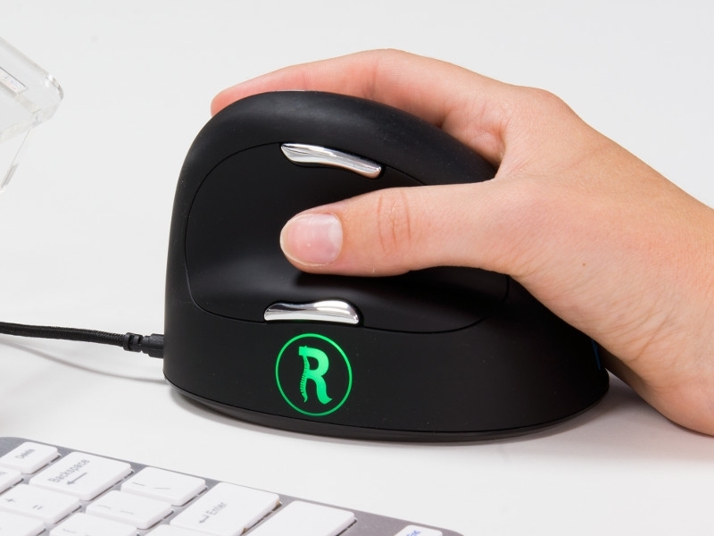 R-Go HE Mouse Break ergonomische Maus L rechts RGOBRHEMLR, LED-Signal grün - gut