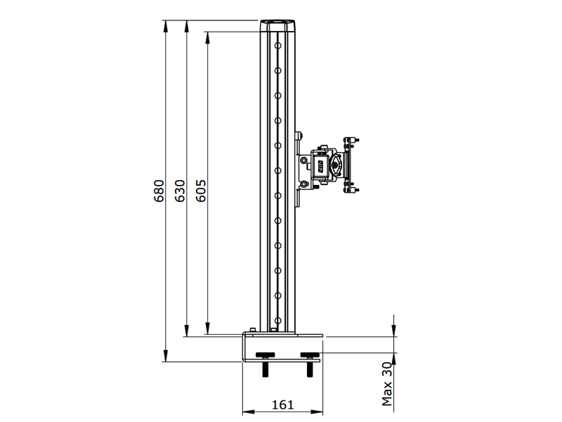 SMS Monitorhalterung 2 x Dual Tischklemme