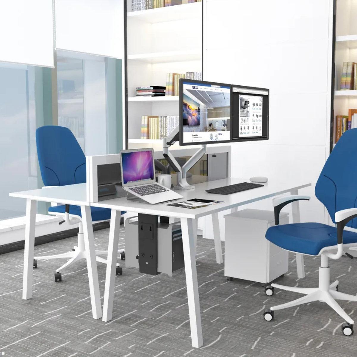 Neomounts Select NM-D750D Dual-Monitor Tischhalter, Schreibtisch 