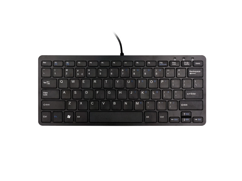 R-Go Compact Tastatur QWERTY (UK) drahtgebunden RGOECUKBL, schwarz