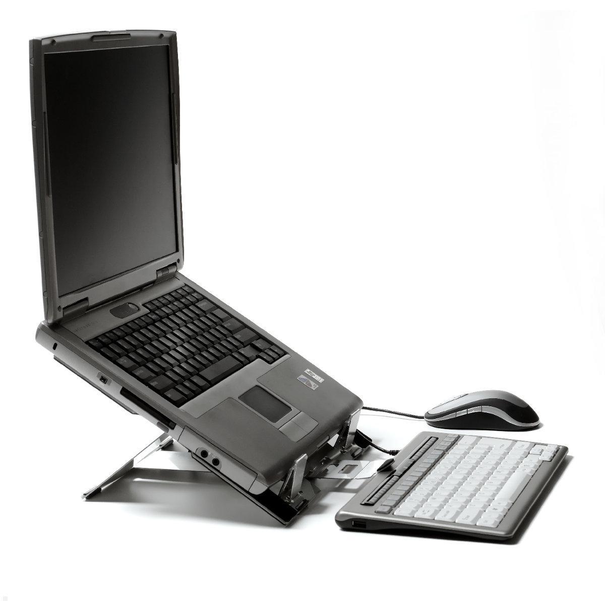 BakkerElkhuizen Laptopständer FlexTop 270, höhenverstellbar (BNEFT270), Tastatur und Maus