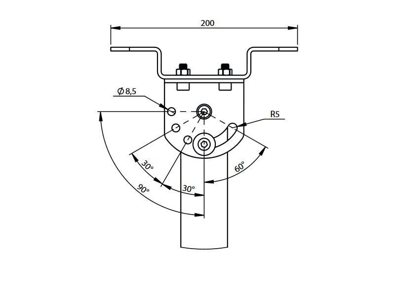 SMS Func CH VST2 Monitor Deckenhalter flexibel
