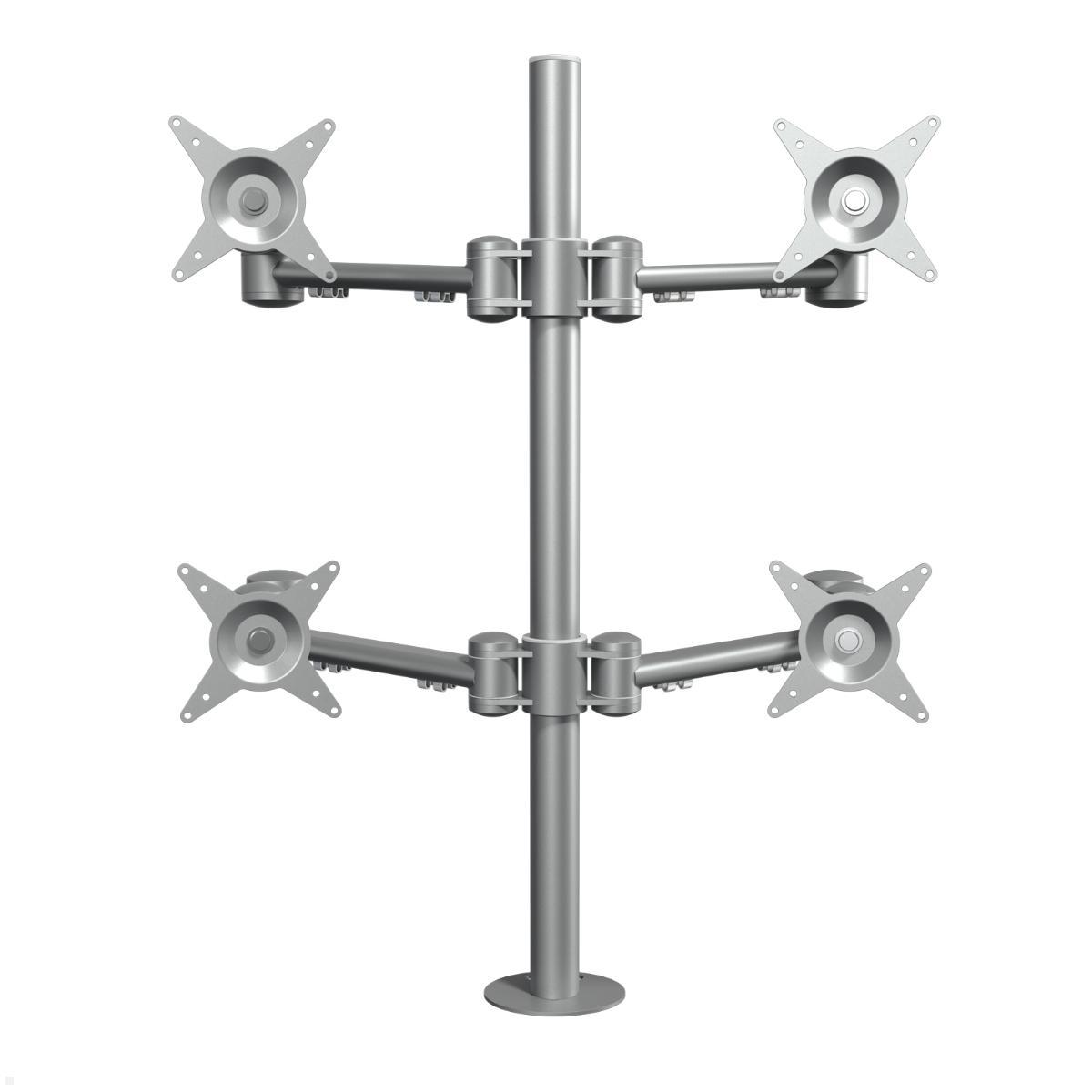 Dataflex Viewmate 2+2 Tischhalterung (52.622) silber Multimonitorhalterung