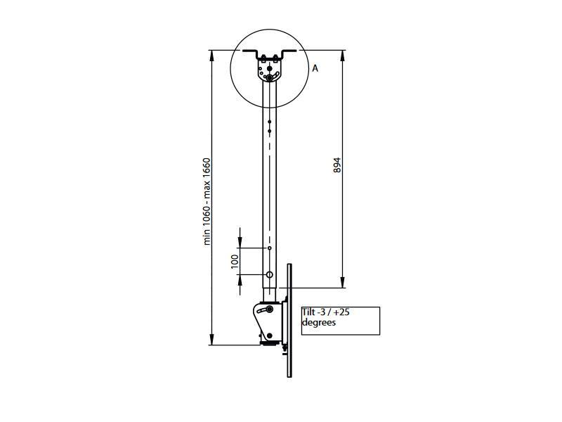 SMS Func CH VST2 Monitor Deckenhalter Zeichnung