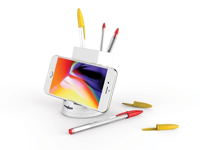 miniBatt MB-PWCUP Stifthalter mit kabellosem Qi-Ladegerät FAST CHARGE verschiedene Positionen möglich