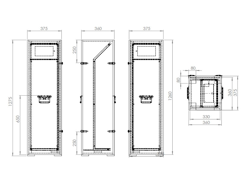 TabLines TPK002 Transportkiste für TBS Design Akku 9,7 Zoll Tablets Maße