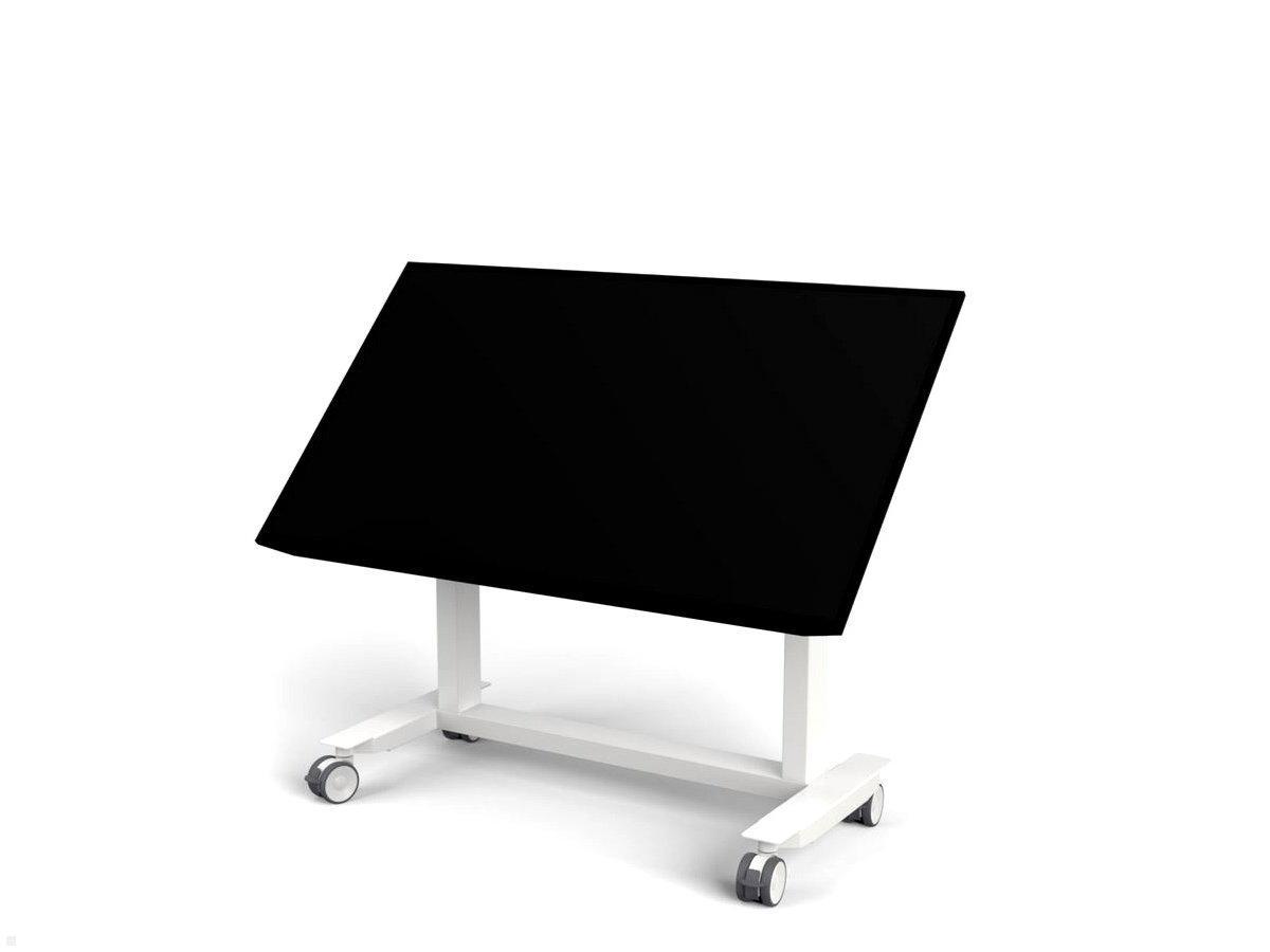 SMS Func VeriTable elektrischer Monitorständer, 90° neigbar, mobil, weiß höhenverstellbar