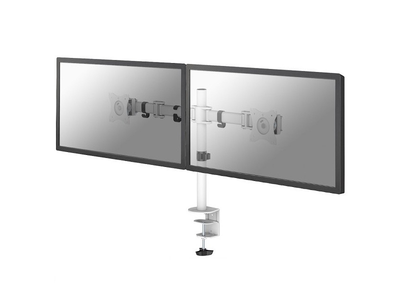 NewStar NM-D135D NeoMounts Dual-Monitor Tischhalter schwenkbar 10-27Zoll, weiß