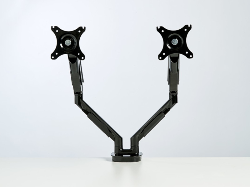 MonLines MTH008B Dual Monitor Tischhalterung höhenverstellbar, schwarz