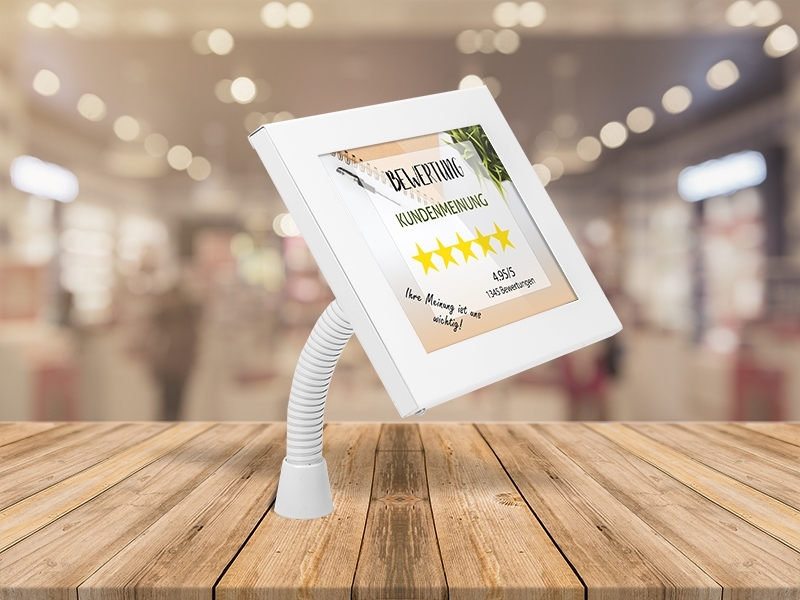 TabLines TTH003W Tablet Tischhalterung Schwanenhals Anwendungsbild