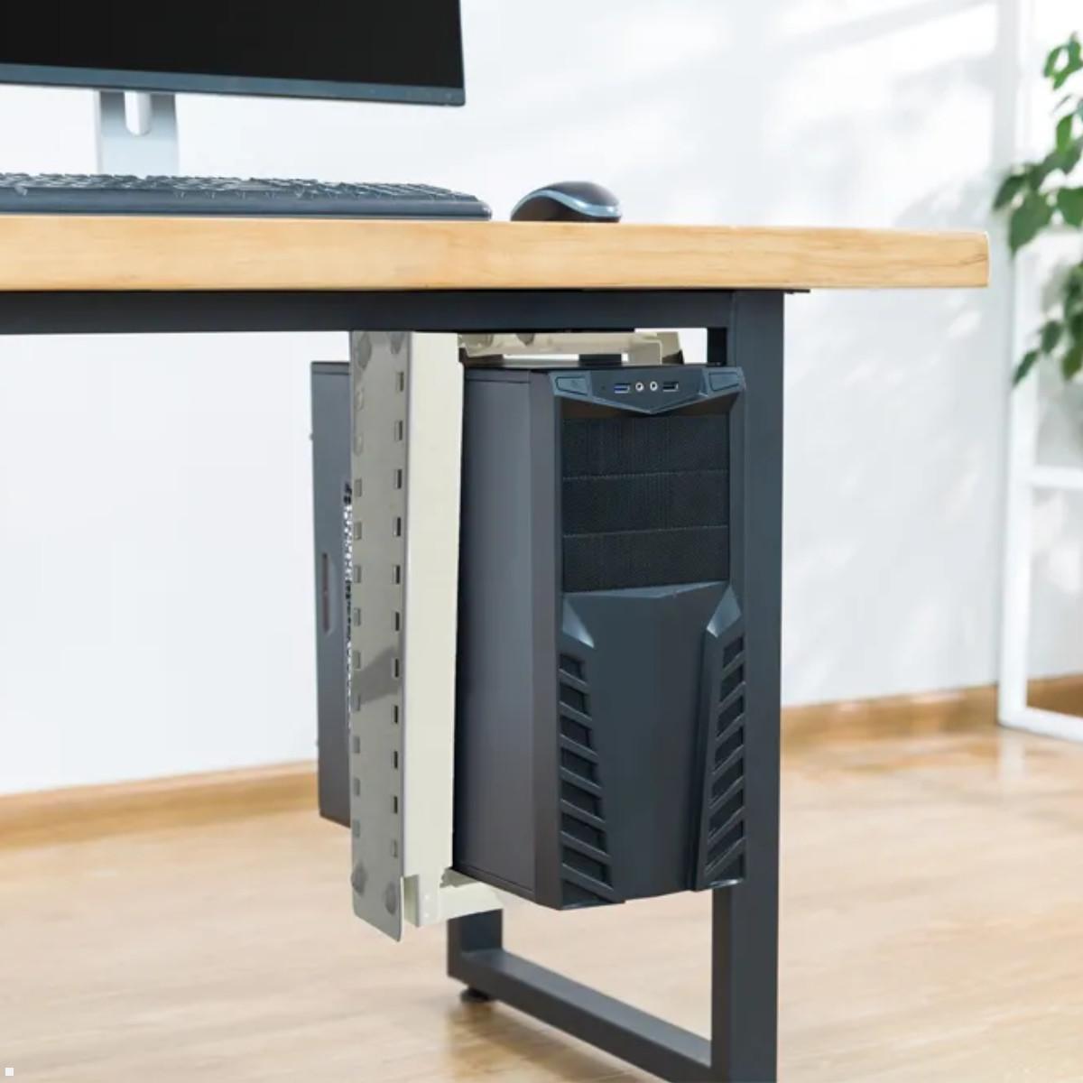 Neomounts CPU-D100WHITE PC Halterung Tisch, weiß, Anwendungsbeispiel Schreibtisch