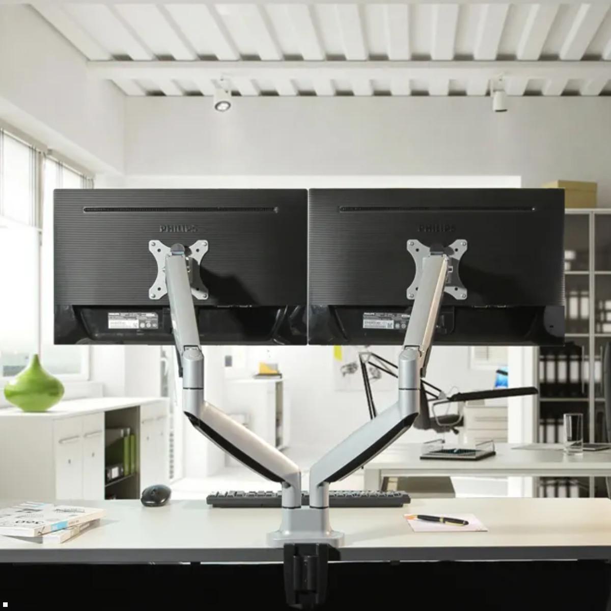 Neomounts Select NM-D750D Dual-Monitor Tischhalter, Anwendung Büro