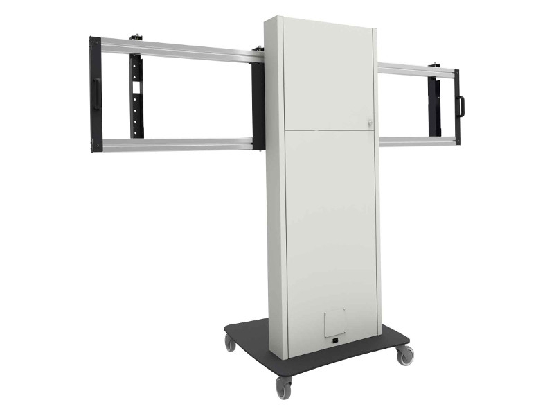 SmartMetals elektrischer Dual Monitor Trolley 65 Zoll Rückseite