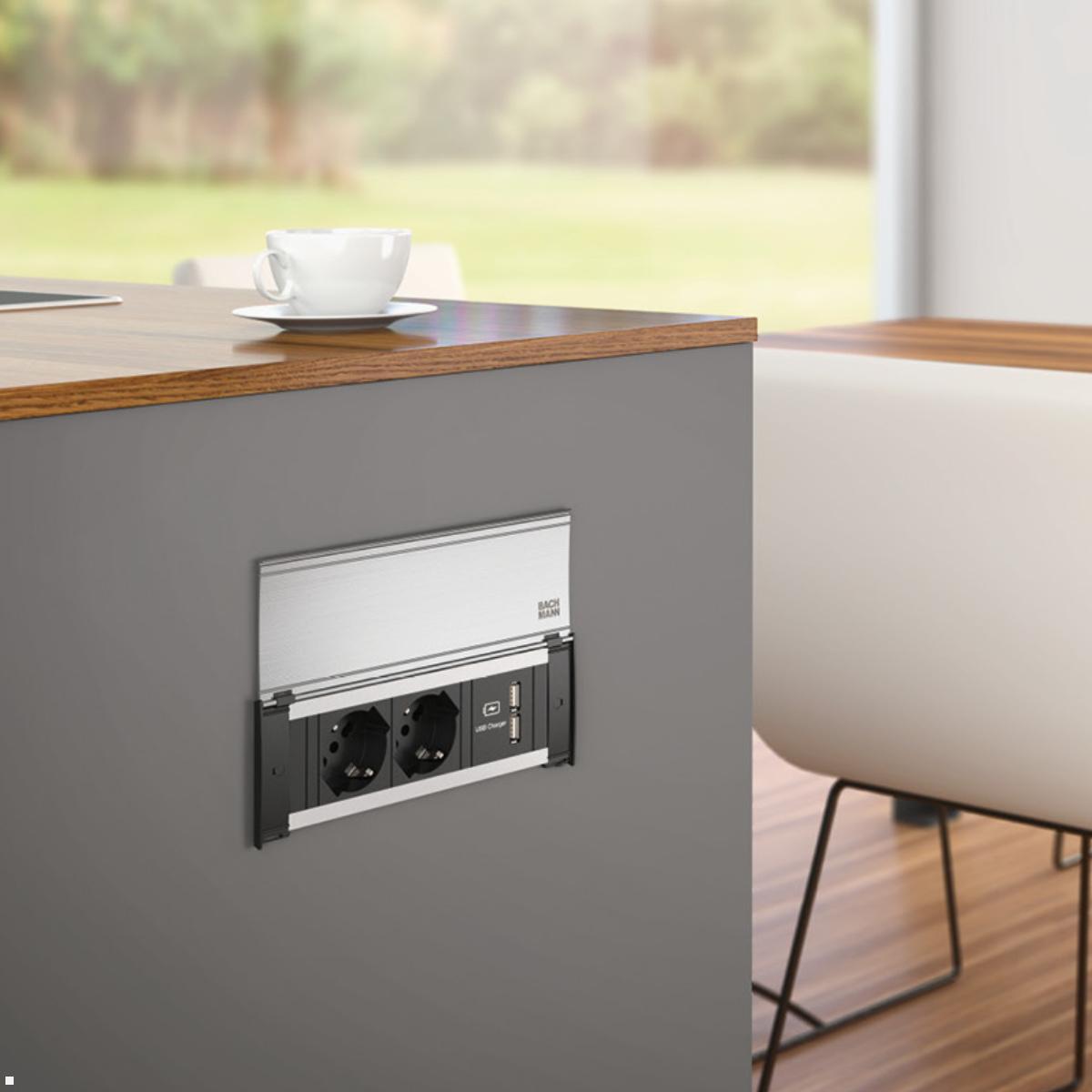 Bachmann KAPSA XS 1x Steckdose 1x USB-Charger A/C (927.701), Küchentresen