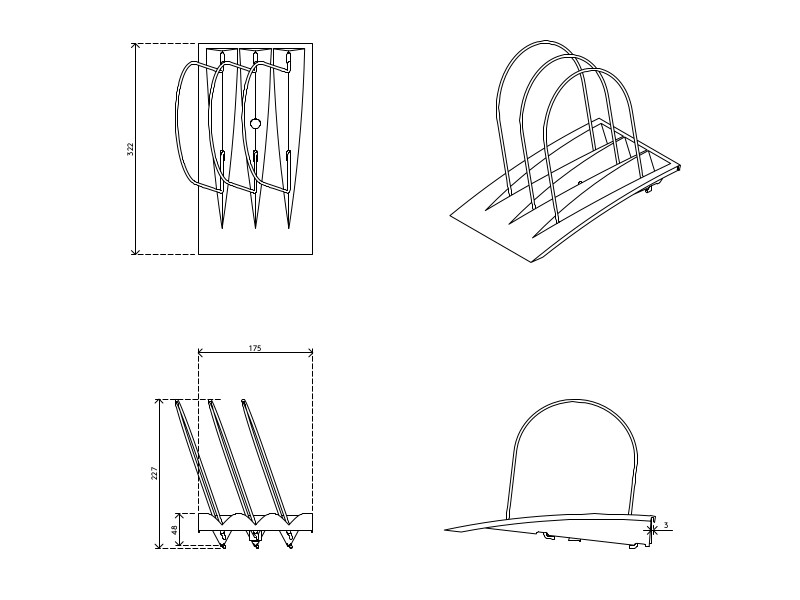 Dataflex Viewmate Slatwall Ordnerablage 52.180 Zeichnung