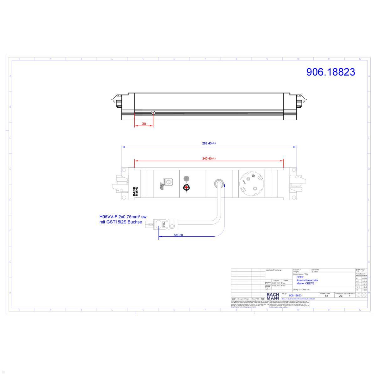 Bachmann STEP ALU Abschaltautomatik mit GST18 (906.18823), Skizze