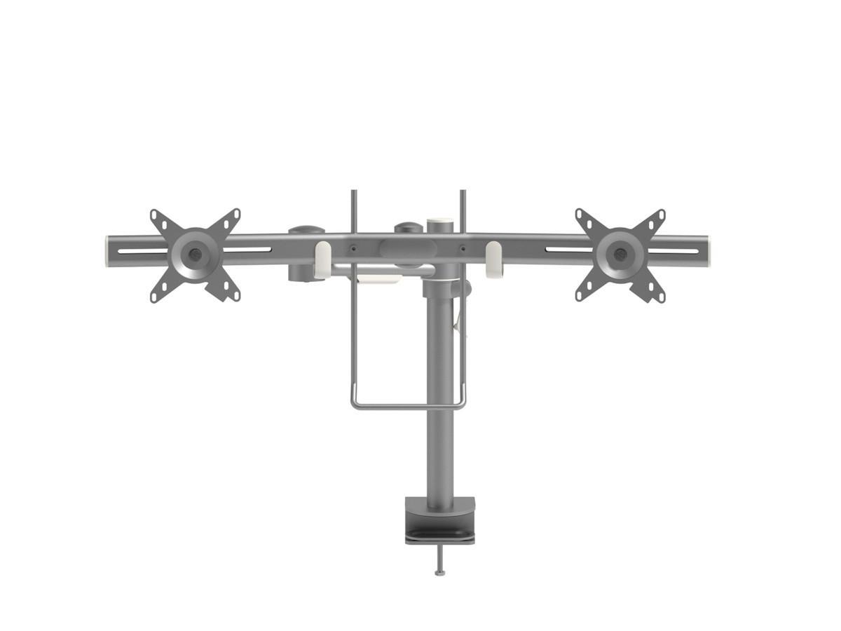 Dataflex Viewmate Dual Monitor Tischhalterung mit Crossbar (52.602), silber, drehbar