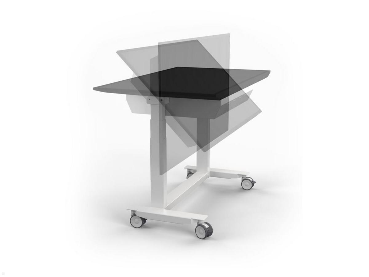 SMS Func VeriTable elektrischer Monitorständer, 90° neigbar, mobil, weiß