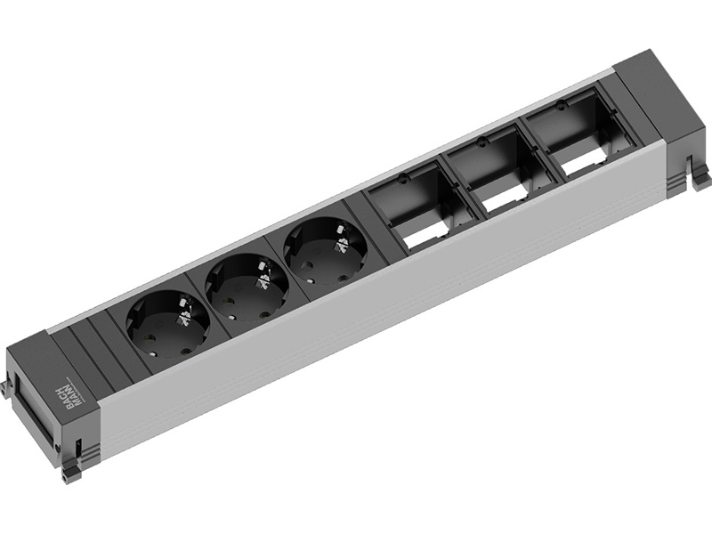 Bachmann Power Frame 6-fach 3x Steckdose 3x Custom Module (916.007)