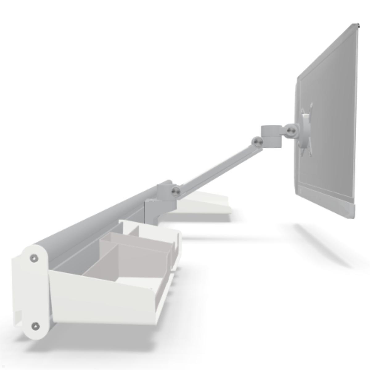 Dataflex Viewlite Schienensystem/Slatwall für die Wand 1400mm (58.714), Seitenansicht, Zubehör optional