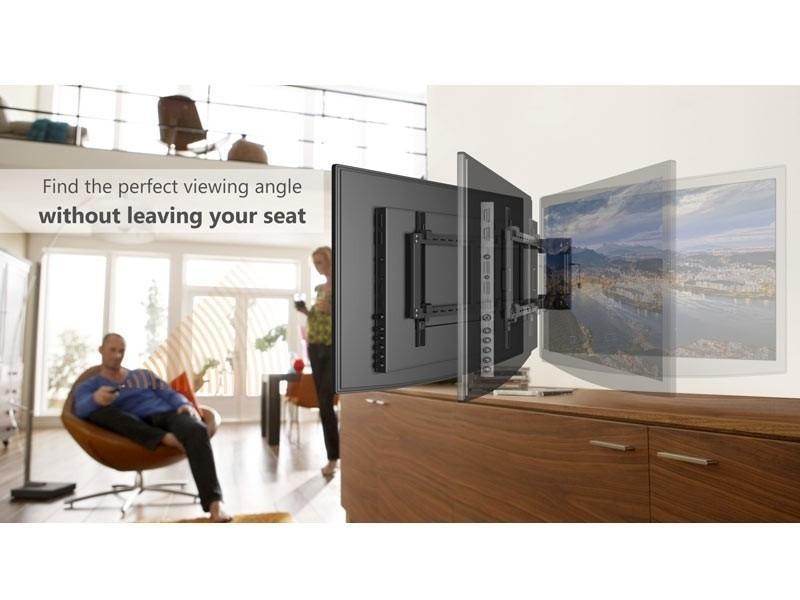 MonLines mySwing MSM04 elektrische TV Wandhalterung, schwarz, Anwendungsbeispiel