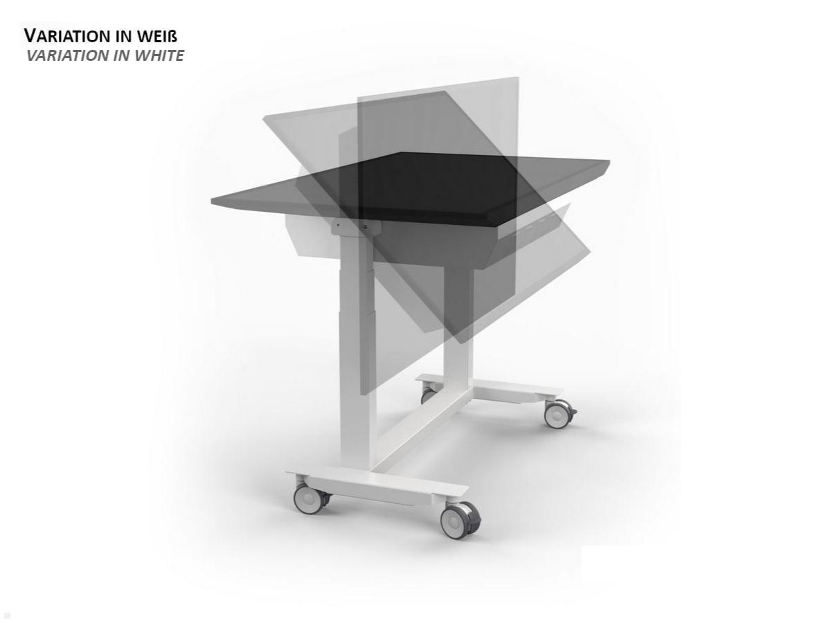 SMS Func VeriTable elektrischer Monitorständer, 90° neigbar, mobil, schwarz höhenverstellbar