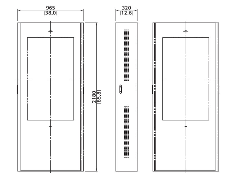 Hyundai H557SDI Outdoor Display Stele Double 55" FullHD Maße
