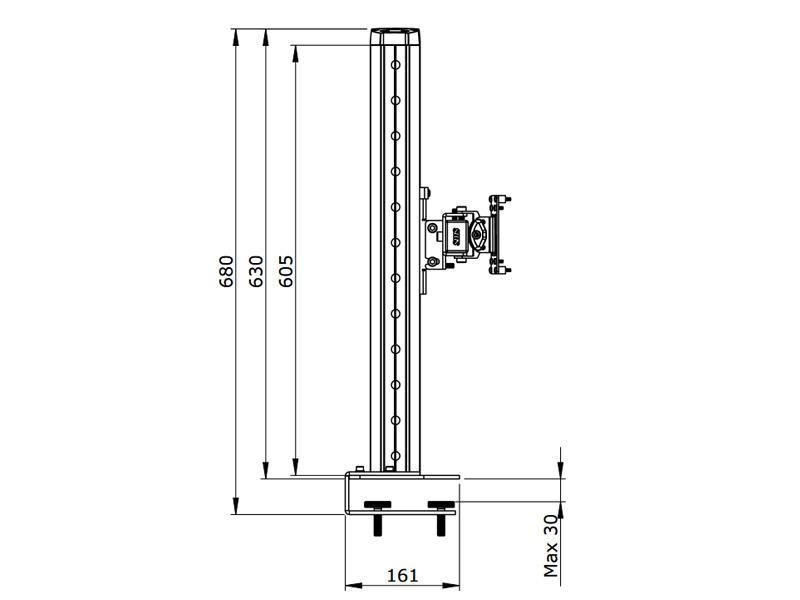 SMS Multimonitor Tischhalterung Control 2-fach Tischklemme