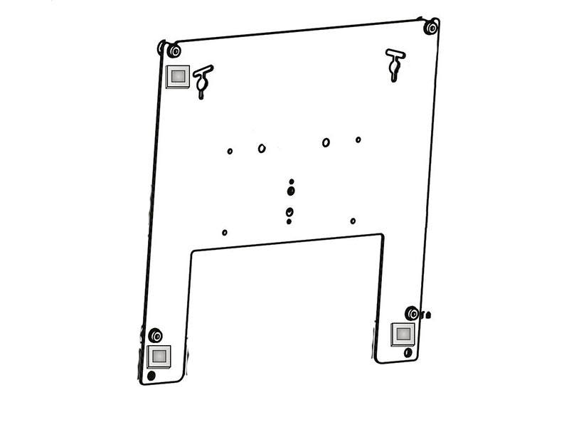 Loewe Wall Mount Slim 71361T10 / Vesa 400 Zeichnung