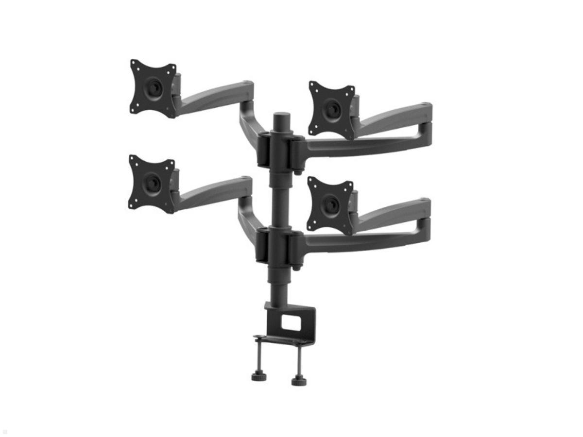 Edbak DM141 4-fach Monitor Tischhalterung 19 bis 27 Zoll, schwarz