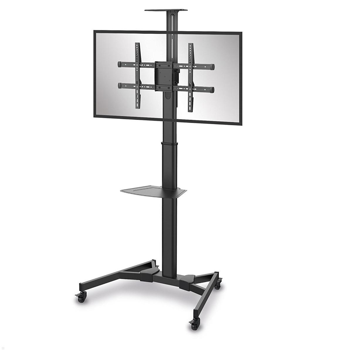 PureMounts PM-CART-70B TV Ständer mit Rollen + Ablagen bis 70 Zoll, schwarz
