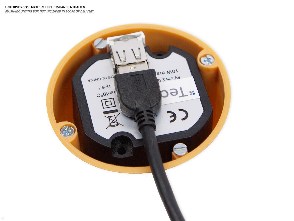 TecLines TNT001 Wandeinbau USB Netzteil Unterputz für Tablets optional mit Unterputzdose