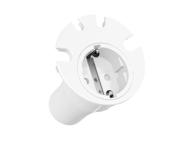 Bachmann LOOP IN Steckdose mit 4x Kabeldurchlass, weiß (938.101)