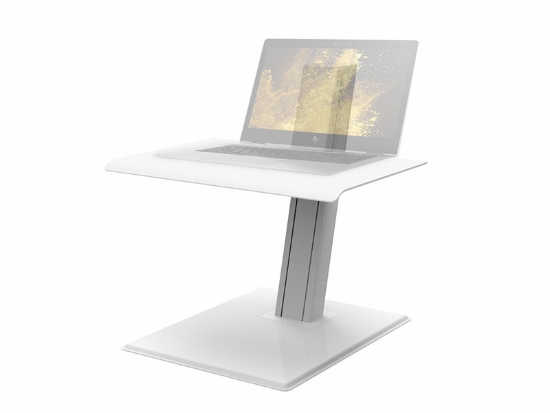 Humanscale QuickStand Eco Laptop Steh-Sitz Arbeitsplatz, weiß