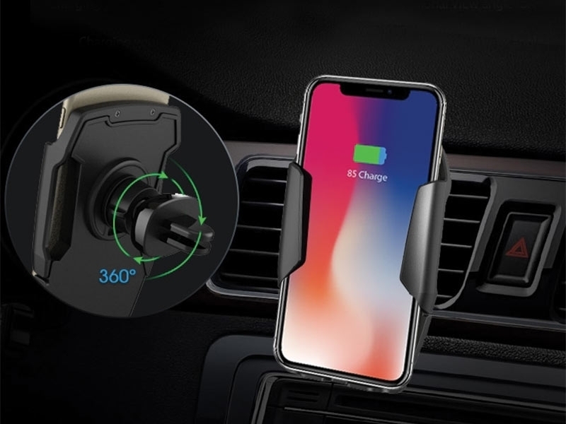 miniBatt MB-PWDRIVE kabelloses Auto Qi-Ladegerät FAST CHARGE 360° drehbar