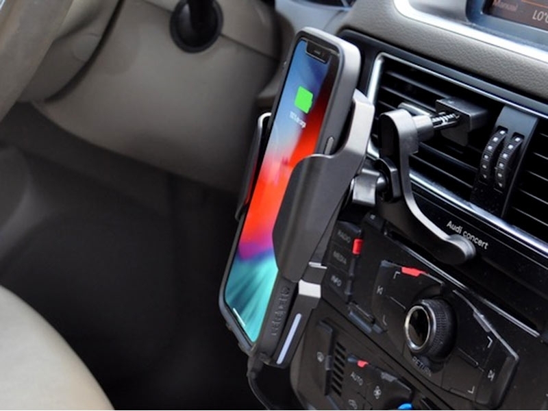 miniBatt MB-PWDRIVE kabelloses Auto Qi-Ladegerät FAST CHARGE einfache Montage