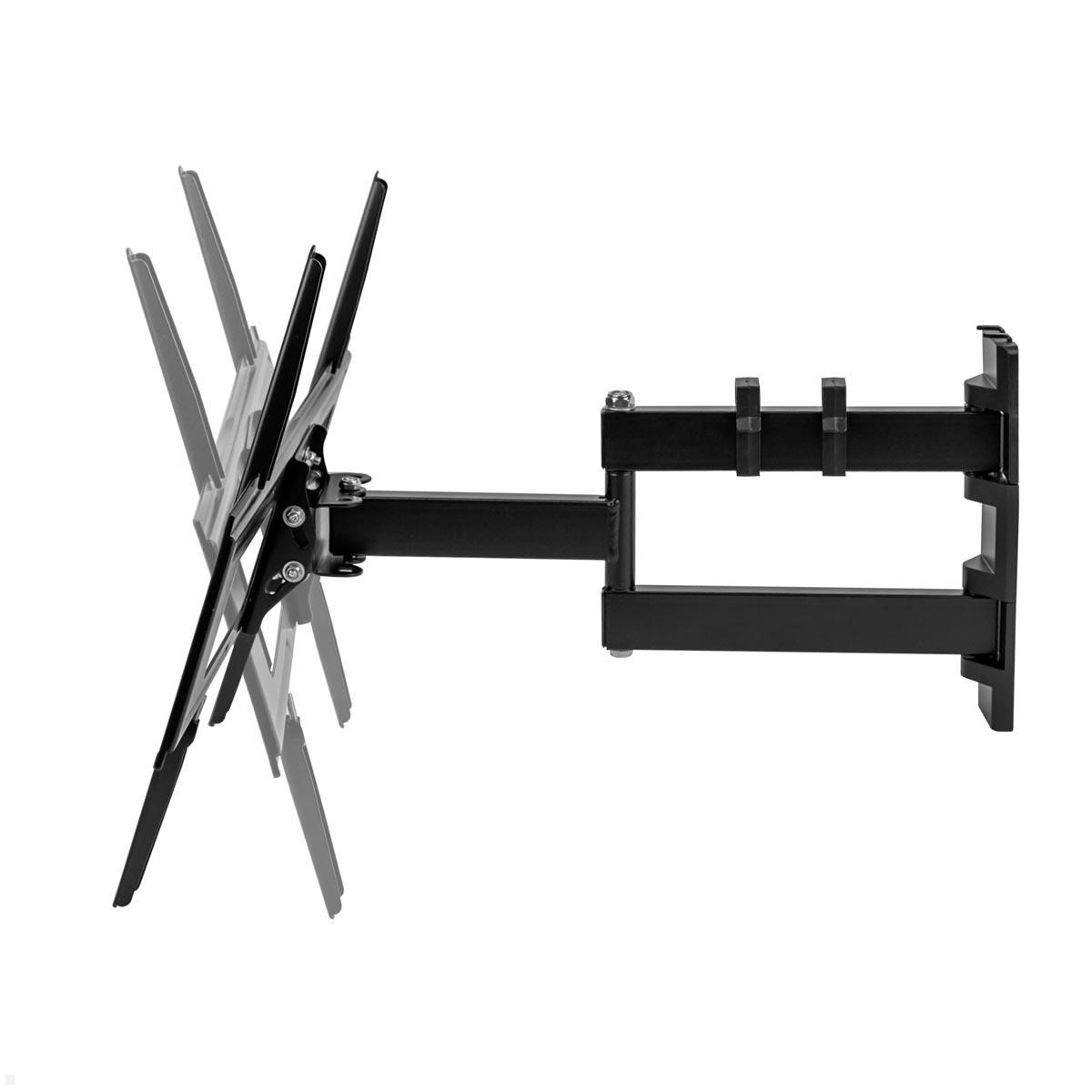 MonLines MWH021B schwenkbare TV Wandhalterung 37 bis 75 Zoll, schwarz neigbar + 10° / - 20°