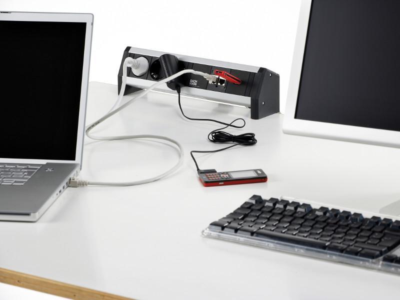 Bachmann DESK 1 3x Steckdose 2x CAT5e 1x VGA (339.1005) Anwendung Homeoffice