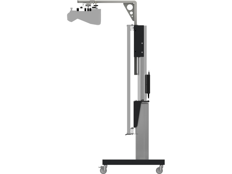 SmartMetals Mobiler Bodenlift für interaktives Whiteboard & Projektor bis 87 Zoll Seitenansicht