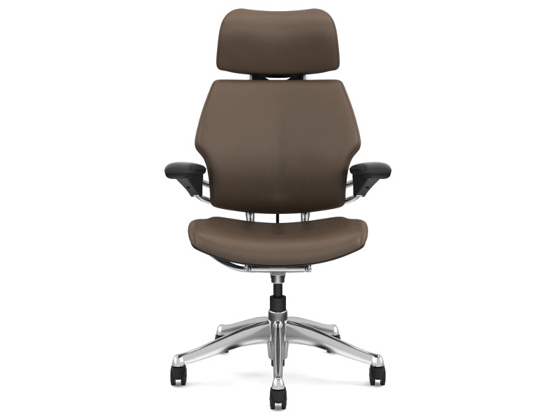 Humanscale Bürostuhl Leder Freedom Headrest F211AQ429N braun front