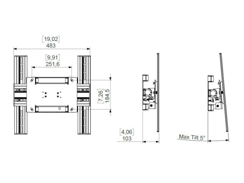 SMS Icon Flipster Display Wandhalterung bis 55 Zoll, drehbar (180-001-7), Maße