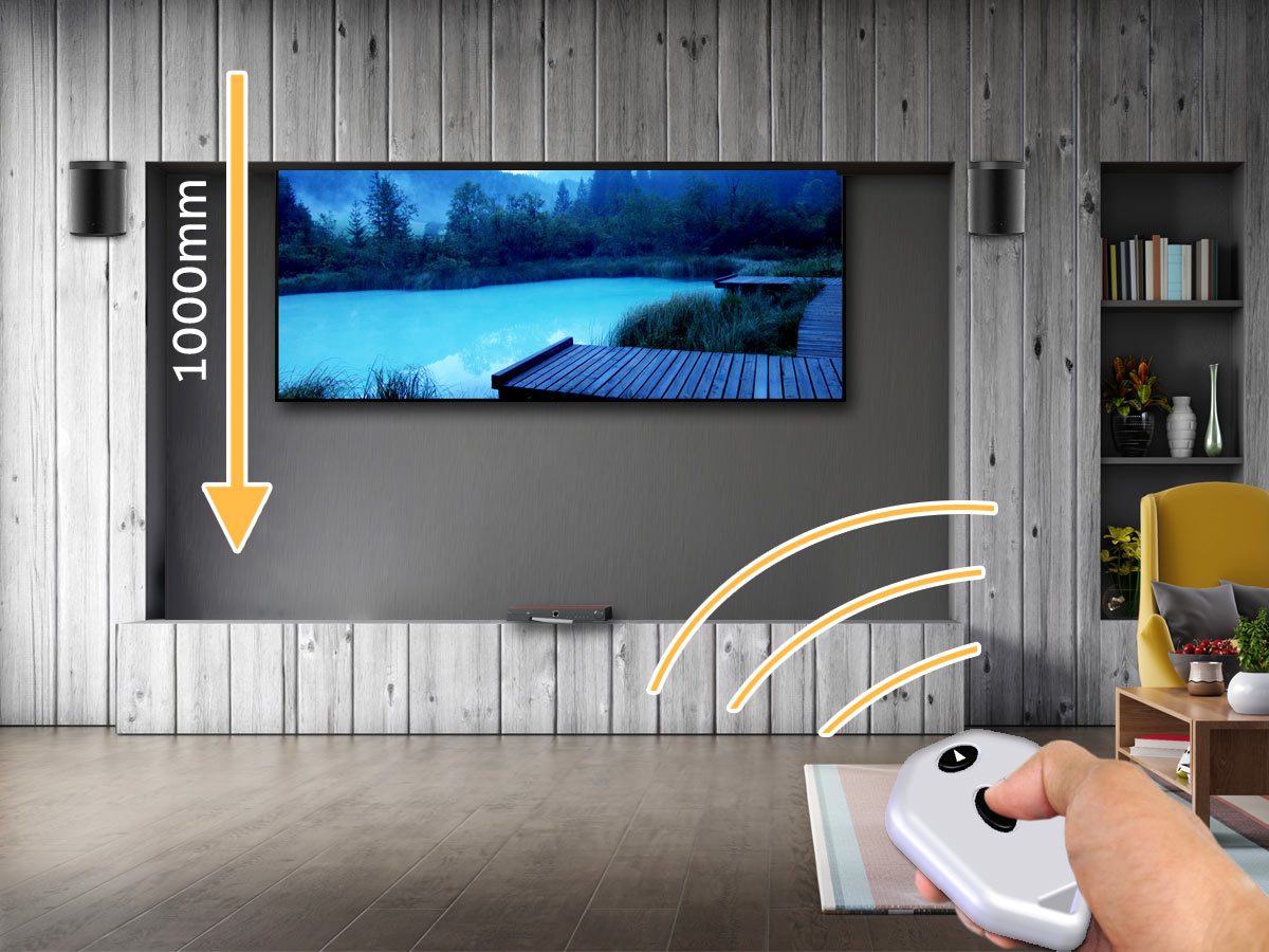 VENSET TS1000A elektrischer Einbau Decken TV Lift, 1000mm Hub