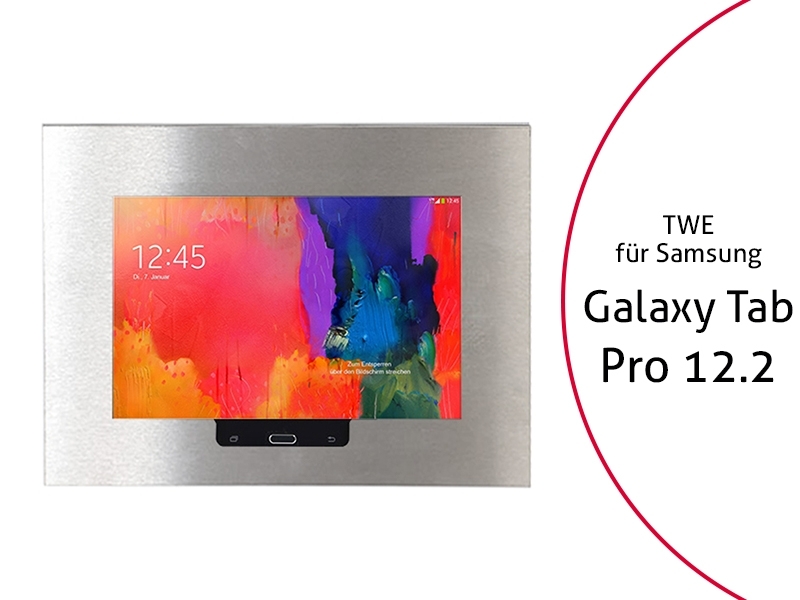 TabLines TWE007E Tablet Wandeinbau für Samsung Tab Pro 12.2 HB, Edelstahl