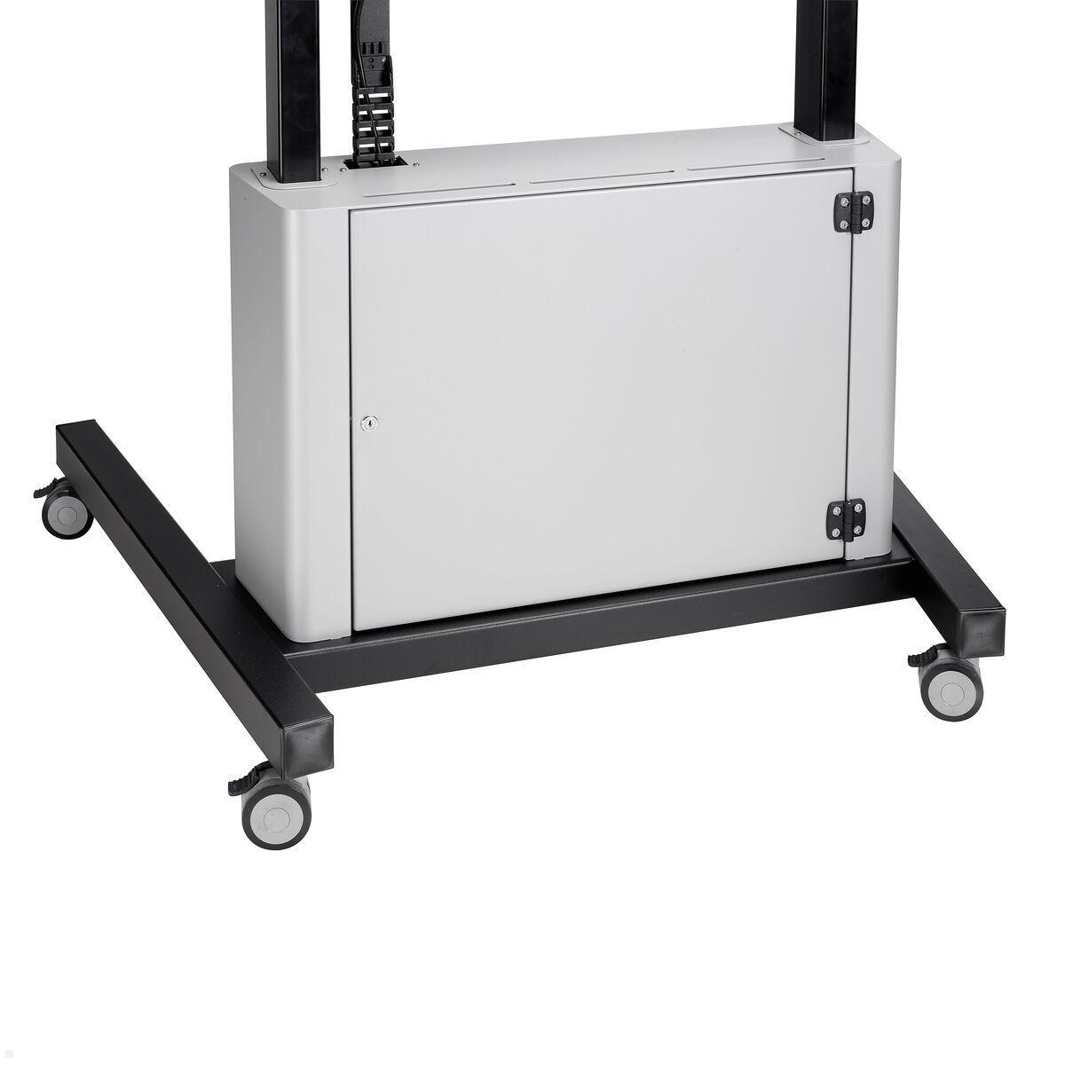 Vogels PFTE 7111 elektrisch höhenverstellbarer Display Wagen mit Schrank, Schrank