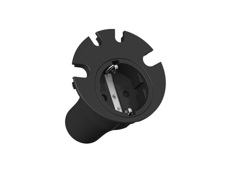 Bachmann LOOP IN Steckdose mit 4x Kabeldurchlass, schwarz (938.001)